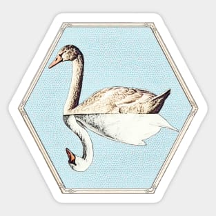 A Swan Mirror Sticker